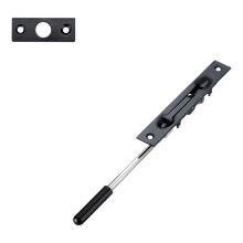Not Rusts Steel Extended Door Latches Concealed-6 inch Black