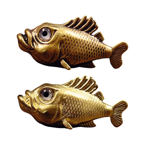 Ancient Fish Statue Handmade Copper Marine Animal-Retro 1