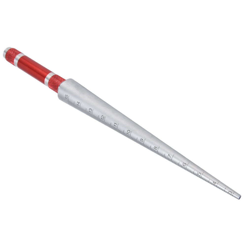 Aperture Gauge Hole Tapered Ruler Stainless Steel Conical Inner Diameter Inspection Measurement Tool 3-15Mm 9354506699987