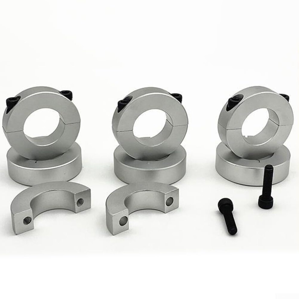 Double Split Shaft Collar Aluminum Alloy For 6-40Mm Shafts Black Oxide M3 M6 Din 912 9339159010174