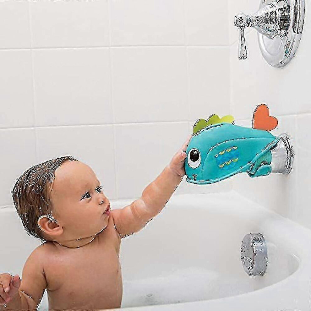 Kikidex (As Show, One Size) Baby Faucet Bathtub Nozzle Cover Faucet Extender Bathroom Faucet Protective Cover Washable