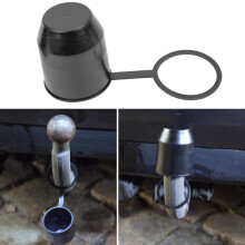 Trailer Hitch Ball Cover 1 Pc For Ball Hitches Up To 50 mm, Rubber Black Tow Bar Cap, Car Wash Proof, Dirt Protection V2