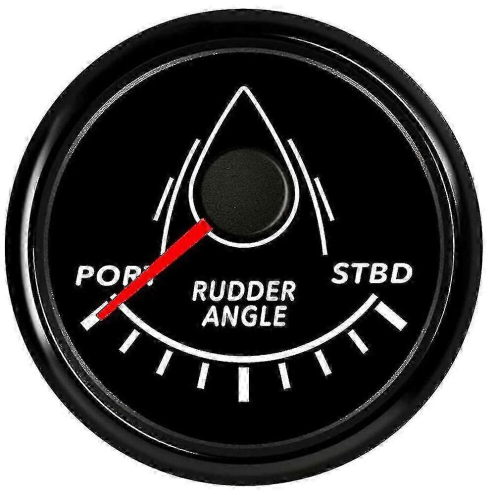 Kikidex (As Show, Sensor) 52Mm Marine Rudder Position Indicator Waterproof Backlight With 0-190 Ohm Rudder Mating Sensor 12V/24Vd For Marine Yacht Red