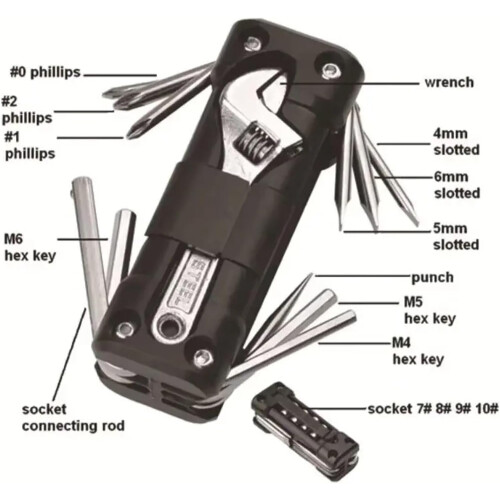 Flywheel Puller For Motorcycle Multi-Function Tire Repair Tool Kit With Screwdriver And Chain 1