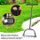 Manual Lawn Grass Aerator Tool with Detaching Rake 10 Iron Spikes 13