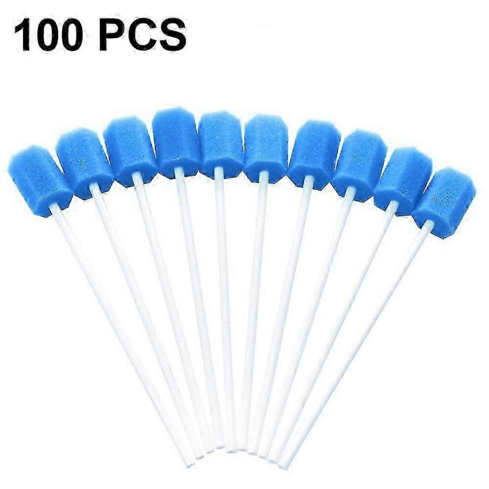 Kikidex (As Show, One Size) 100 Pcs Oral Care Swabs - Tooth Cleaning Mouth Toothette Oral Sponge