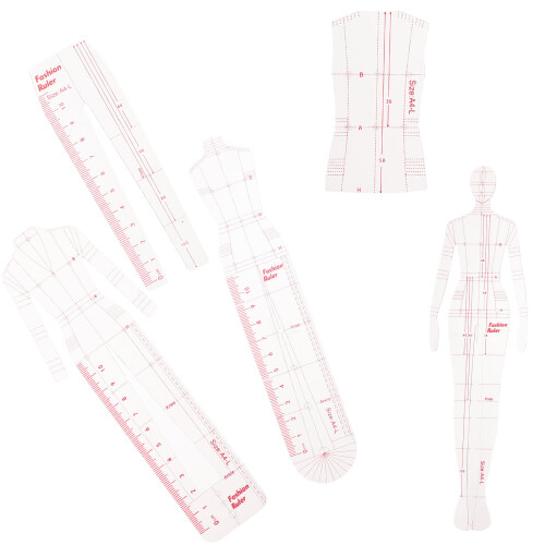 1Set Multifunctionele Meetliniaal Voor DIY Kledingontwerp En Patchwork 1