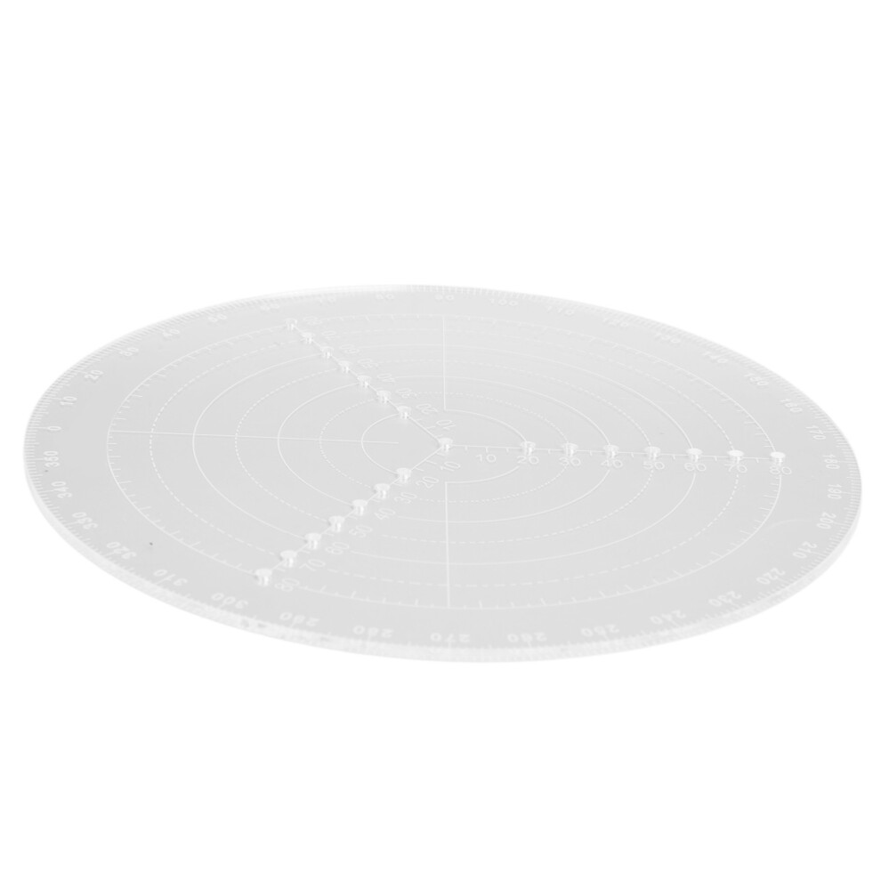 Diameter 20Cm Acrylic Round Center Finder Clear Scales For Accurate Woodworking 6951358086915