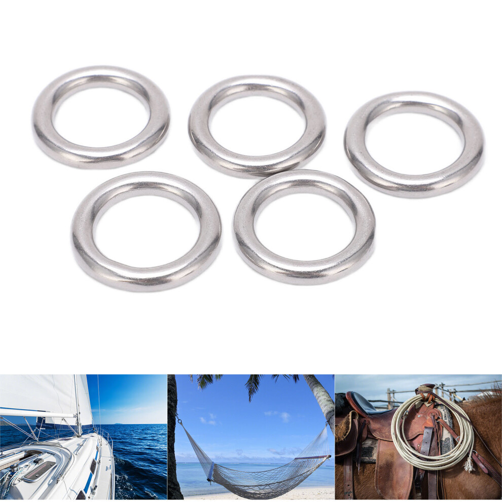 Seamless 304 Steel O Rings 5Pcs 20Mm X 5Mm For Sailing Diving Marine Use 4111358087509