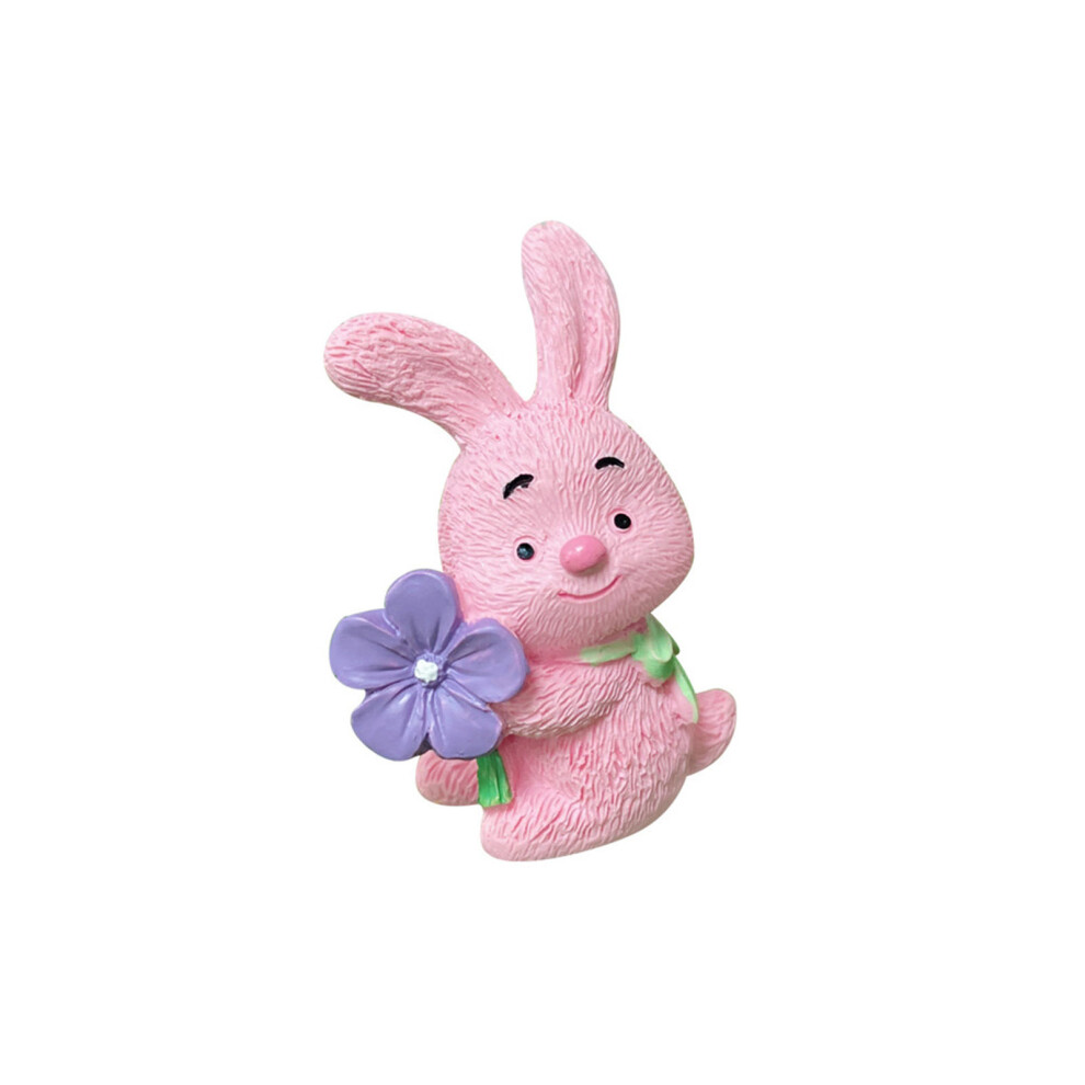 Adorable Rabbit Cake Toppers Rabbit Figurine-Funny pink rabbit-image-OPC-PMRHKSJ-NEW
