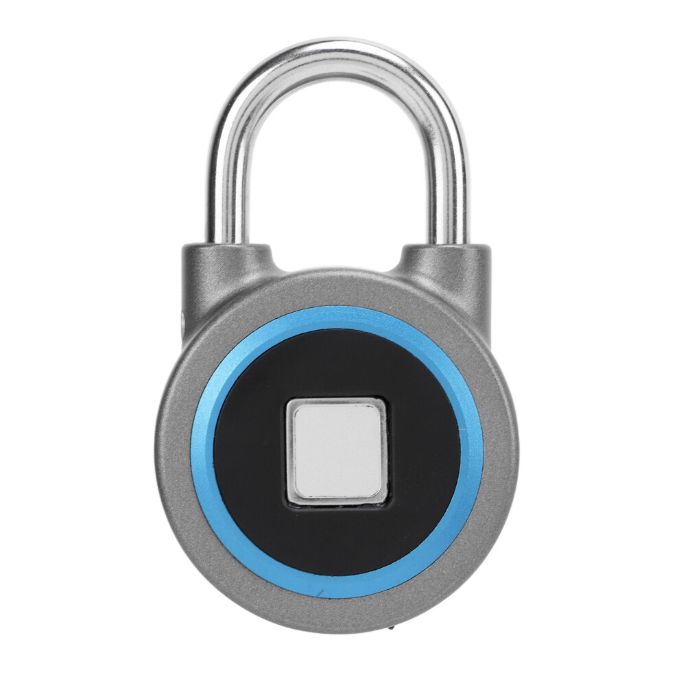 Blue Fingerprint Padlock With Remote Unlock And Usb Charging For Cabinets 6931358088393