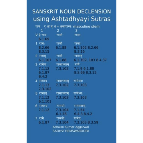 Sanskrit Noun declension using Ashtadhyayi Sutras by Ashwini Kumar Agg