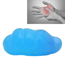 Balle en gel à prise élastique pour doigts, 8 x 4,5 cm, bleue
