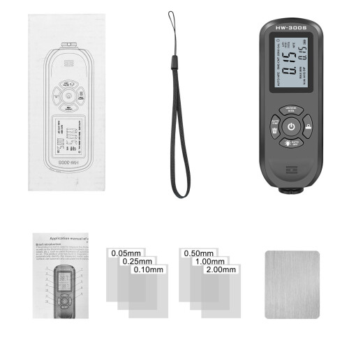 Autolackdickenmessgerät mit digitalem LCD, 0-2000μm, orange 2
