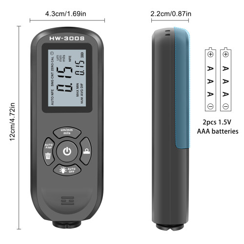 Autolackdickenmessgerät mit digitalem LCD, 0-2000μm, orange 1
