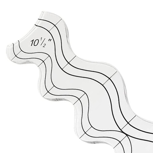 Wavy Shape Quilting Rulers Clear Acrylic Patchwork Templates For 1