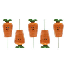 Smile Carrot Statue Stake for Easter Home and Garden Sculpture