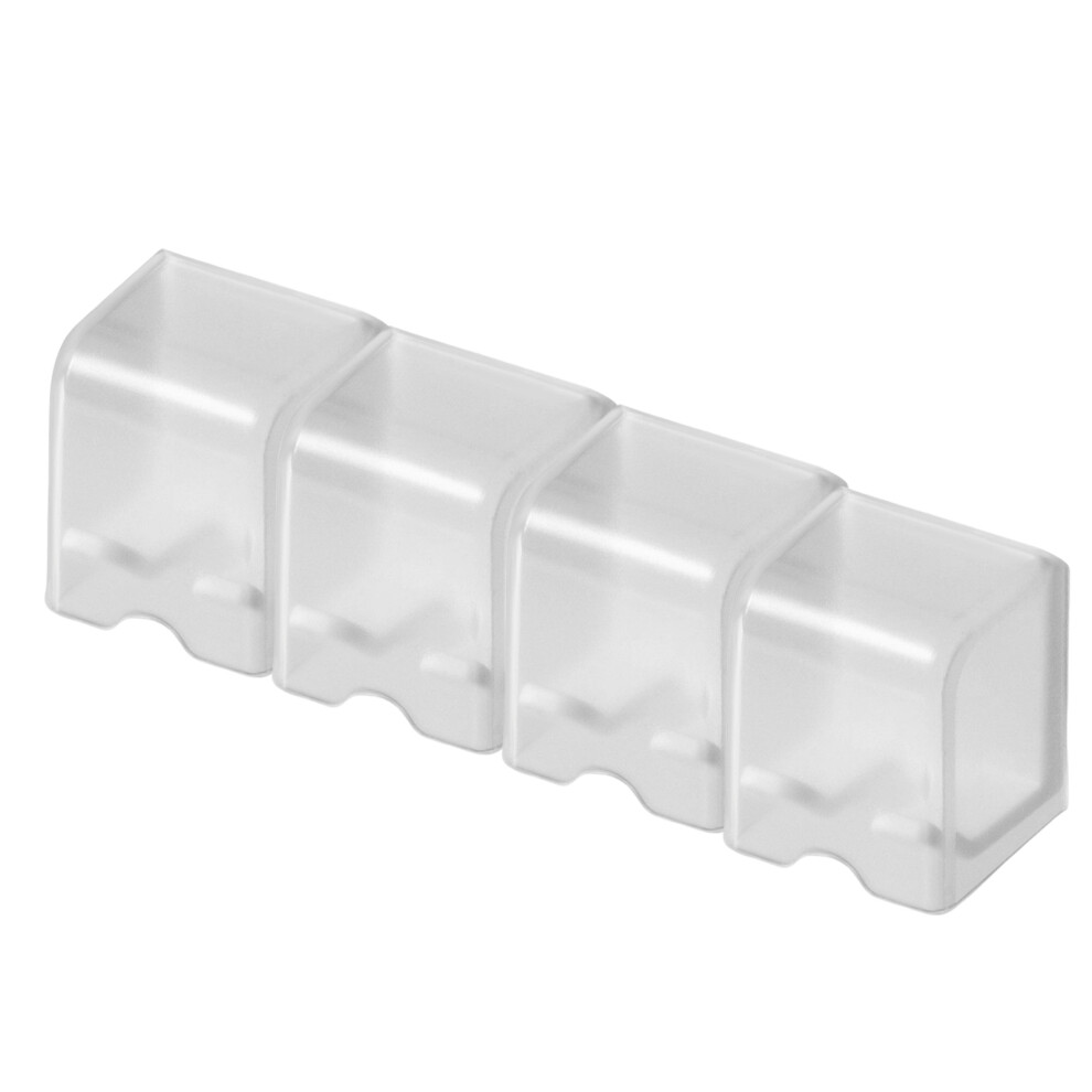 4Pcs Bathroom Toothbrush Storage Holders With Cover And Adhesive