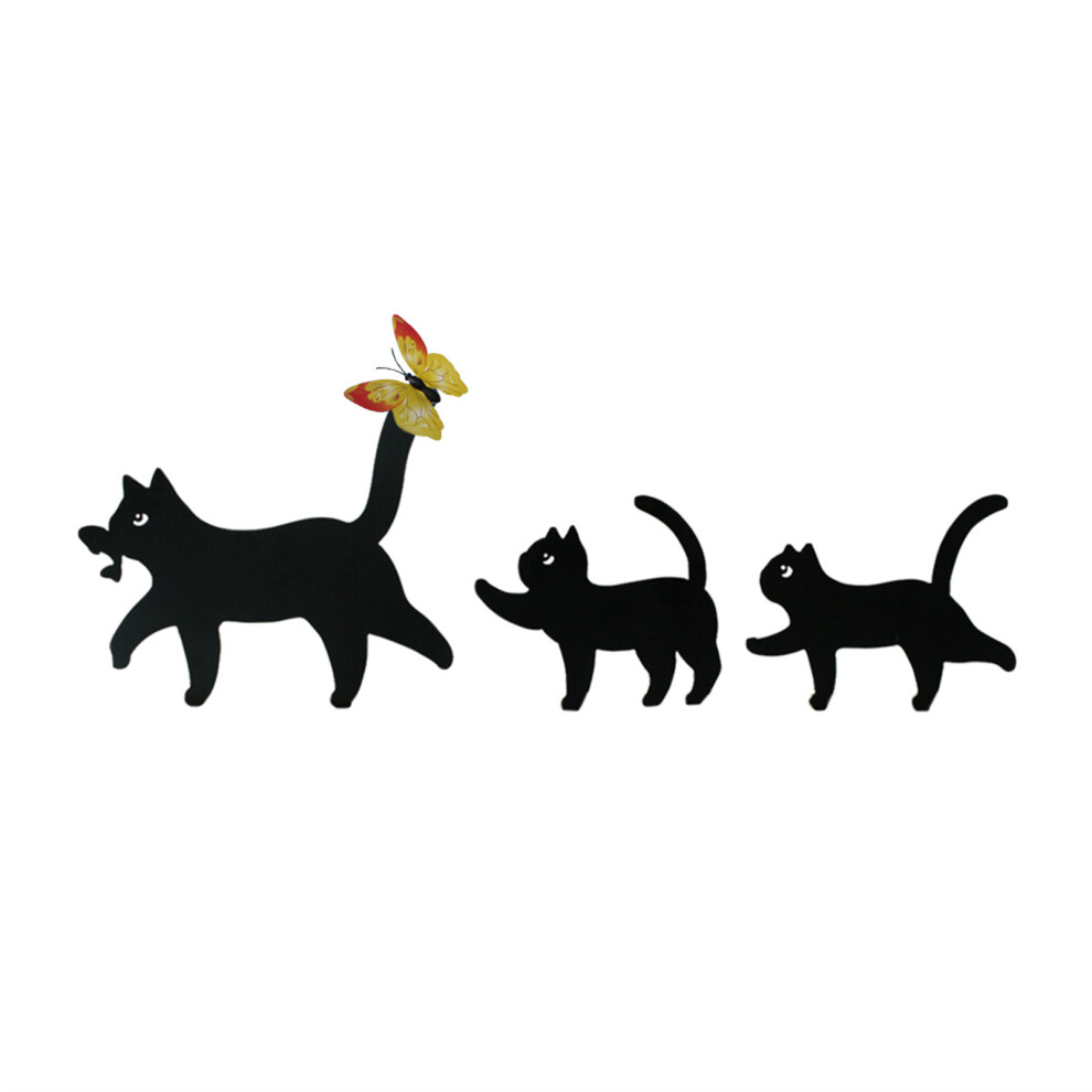 Black Cats Silhouettes Garden Stakes Weather Resistant Metal 7732000179815