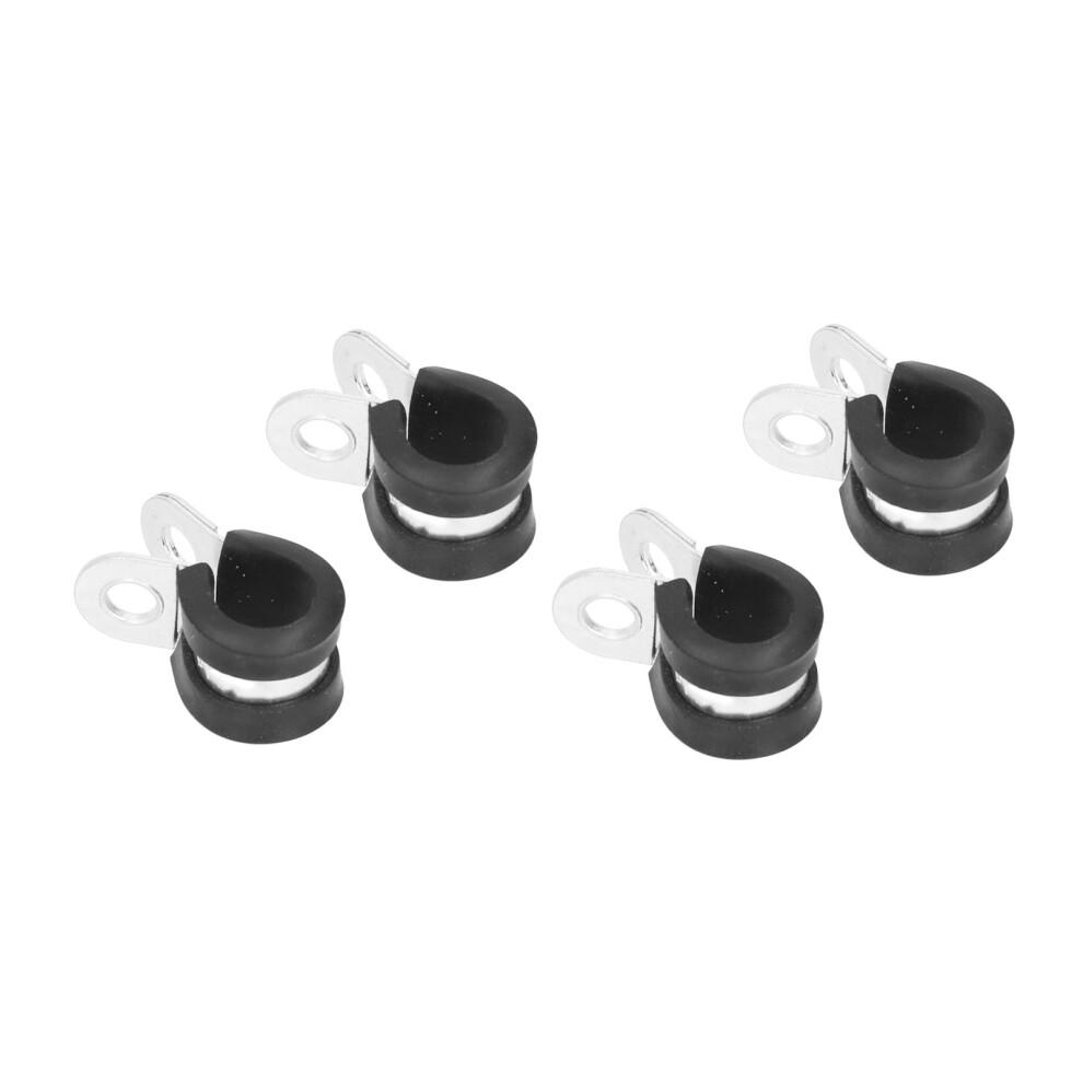 20Pcs R Type Clamp 20Mm Stainless Steel Cable Fastener Rubber Cushion 7681358092508