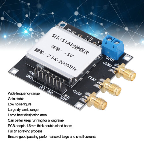 SI5351 Low Noise Clock Signal Generator Module 2.5K-200MHz 2