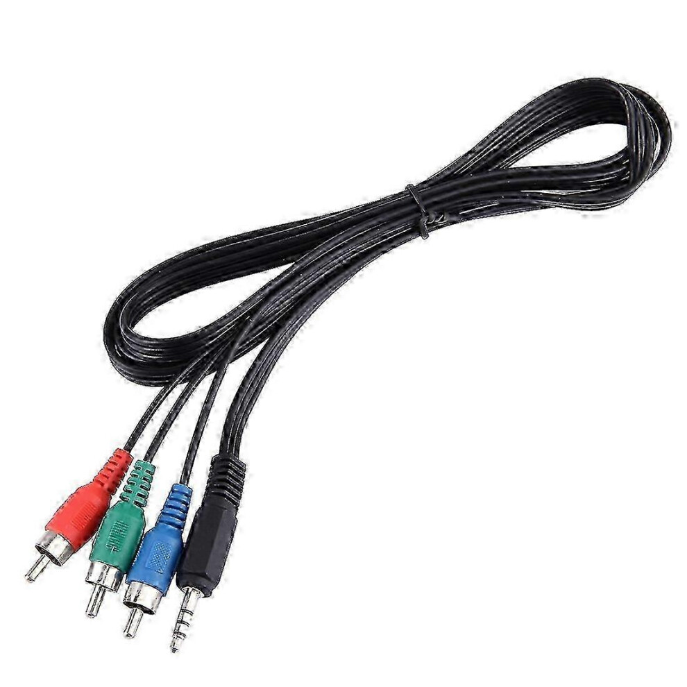Kikidex (As Show, One Size) 1.5M 3.5Mm Jack To Rgb Component Video Cable For Hd Audio Video Connection