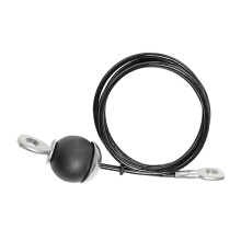 Pulley System Cable 5mm Steel Wire Rope, 1m Black, Fitness Pulley Cable for Lifting