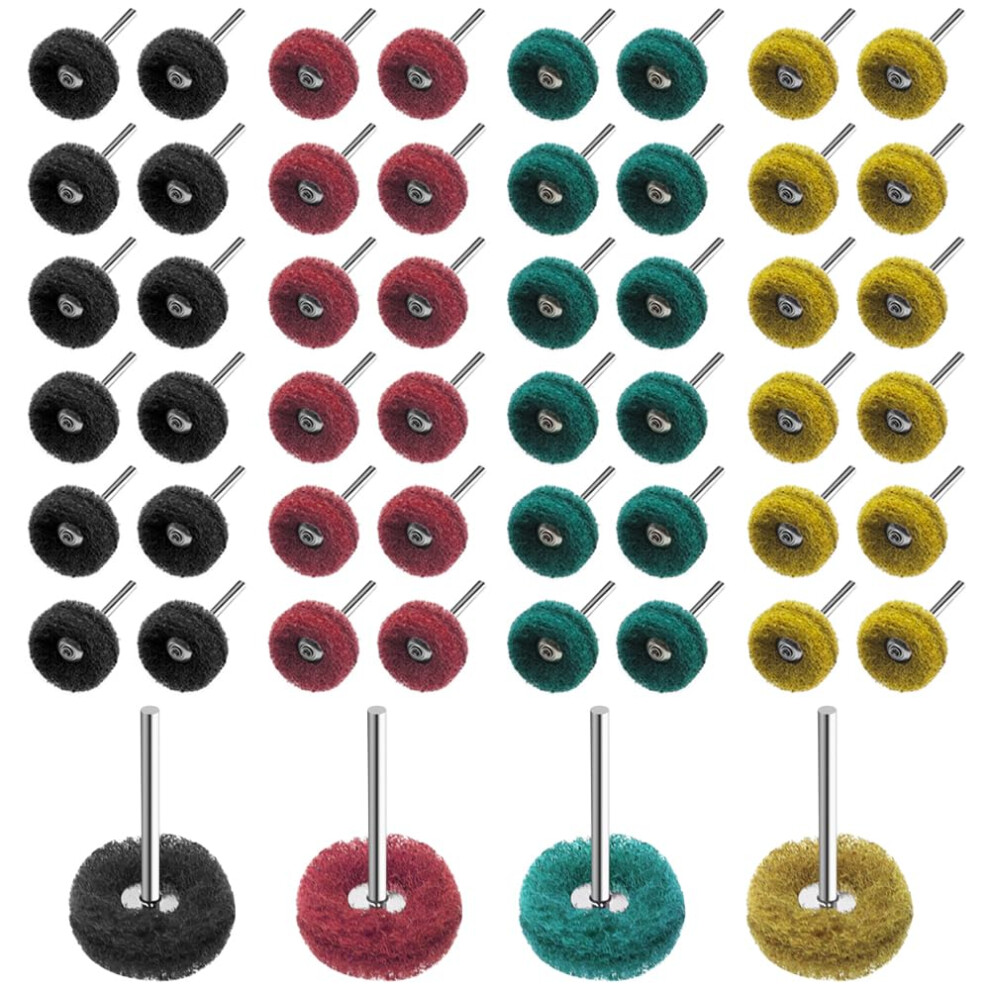Abrasive Polishing Discs Pack Of 80, 4 Coloured 25Mm Grit 120/180/320/400 For Rotary Tools Polishing And Grinding 9339159011188