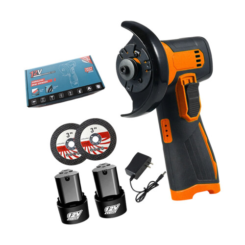 Mini Cordless Angles Grinder,12V 500W Brushless Grinding-Orange