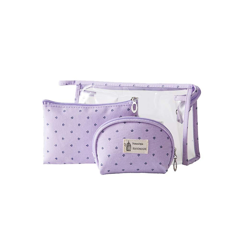 Kikidex (As Show, One Size) 3 Pcs Set Portable Cosmetic Bags Makeup Case Travel Organizer Purse Bag For Travel