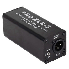 (As show, One size) PRO XLR-3 Professional Stereo Ground Loop Isolator 3.5 6.35 XLR Audio Noise Filter Noise Suppressor
