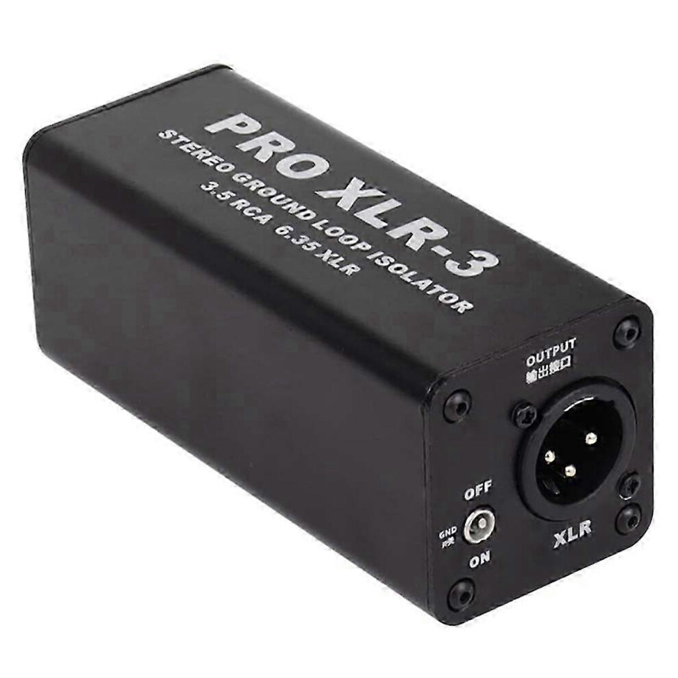 Kikidex (As Show, One Size) Pro Xlr-3 Professional Stereo Ground Loop Isolator 3.5 6.35 Xlr Audio Noise Filter Noise Suppressor