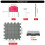 32x32cm Knitting Blocking Mat with 8 Knit Blocking Combs 200 T 3