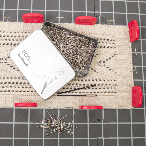 32x32cm Knitting Blocking Mat with 8 Knit Blocking Combs 200 T 1