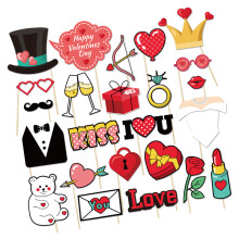 Valentines Day Photo Booth Props-24pcs photo props