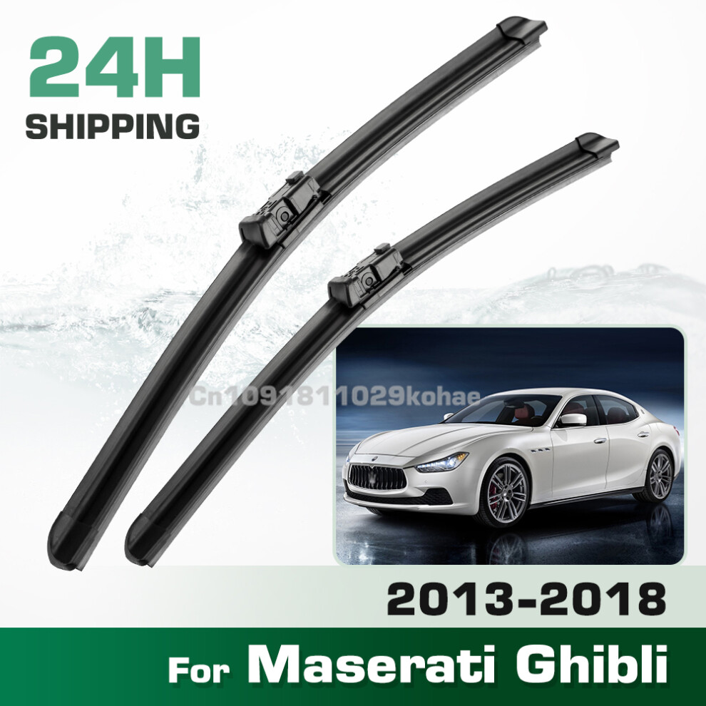 (Left hand drive) For Maserati Ghibli 2013-2018 2014 2015 2016 2017 LHD&RHD Front Wiper Blades Windshield Windscreen Window Brush 26" 18"-image-OPC-PMRHS6K-NEW