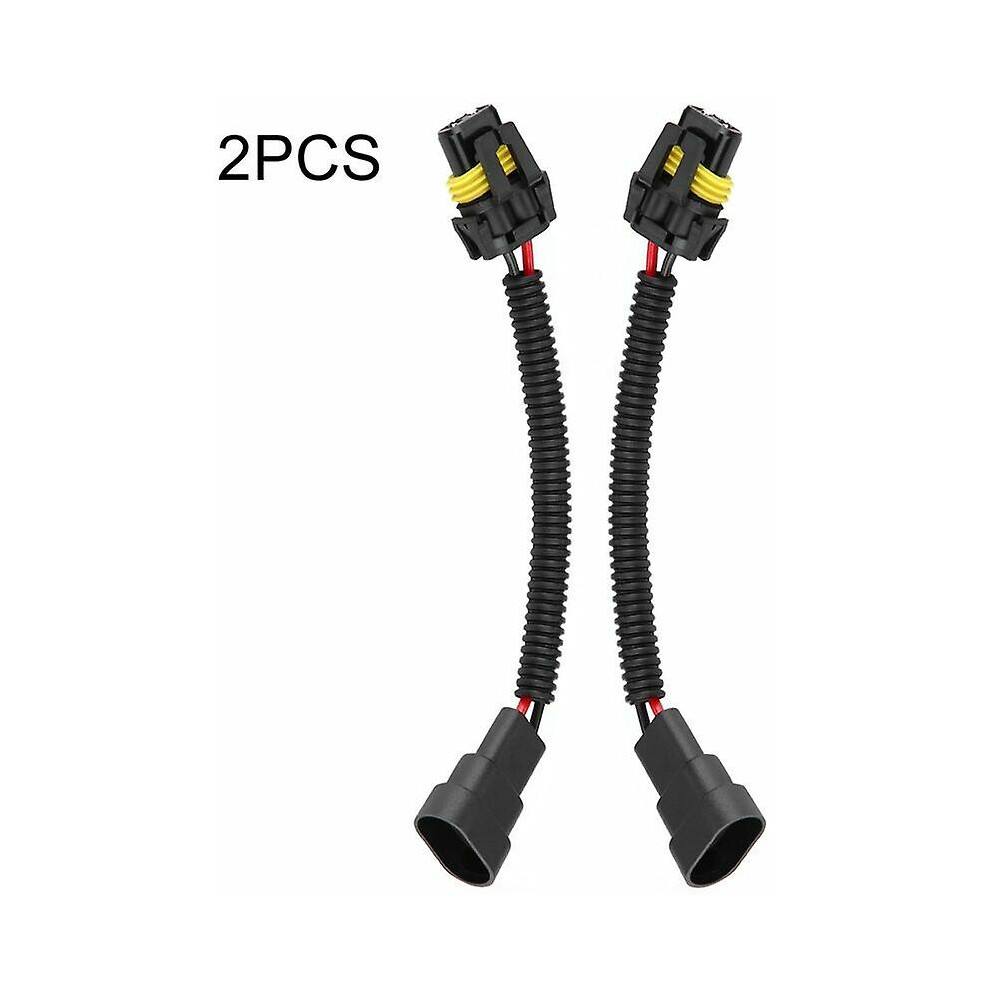 Kikidex (As Show, One Size) 2Pcs 9005/9006 Fog Light Extension Wiring Harness Sockets Connector Adapter