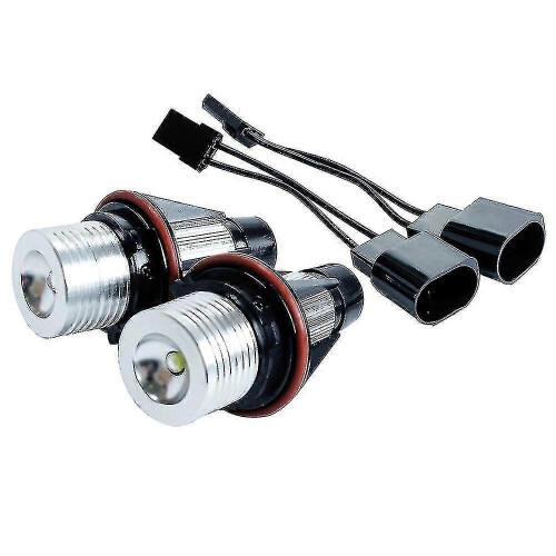 (As show, One size) 2pcs Led Angel Eyes Marker Lights Bulbs For E39 E53 E60 E61 E63 E64 E65 E66 E87 525i 530i Xi 545i M5 2