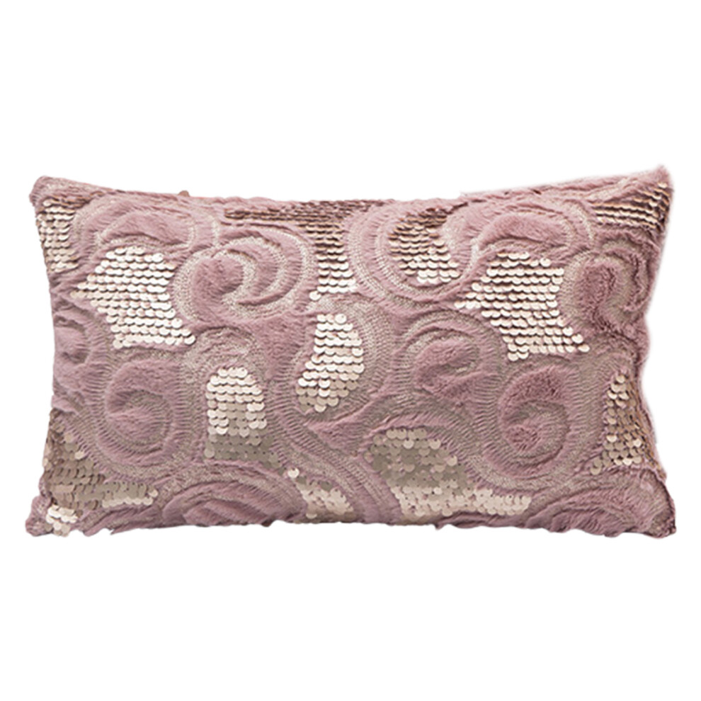 Luxurious Sequins Embroidered-30 50cm core free Pink checkered