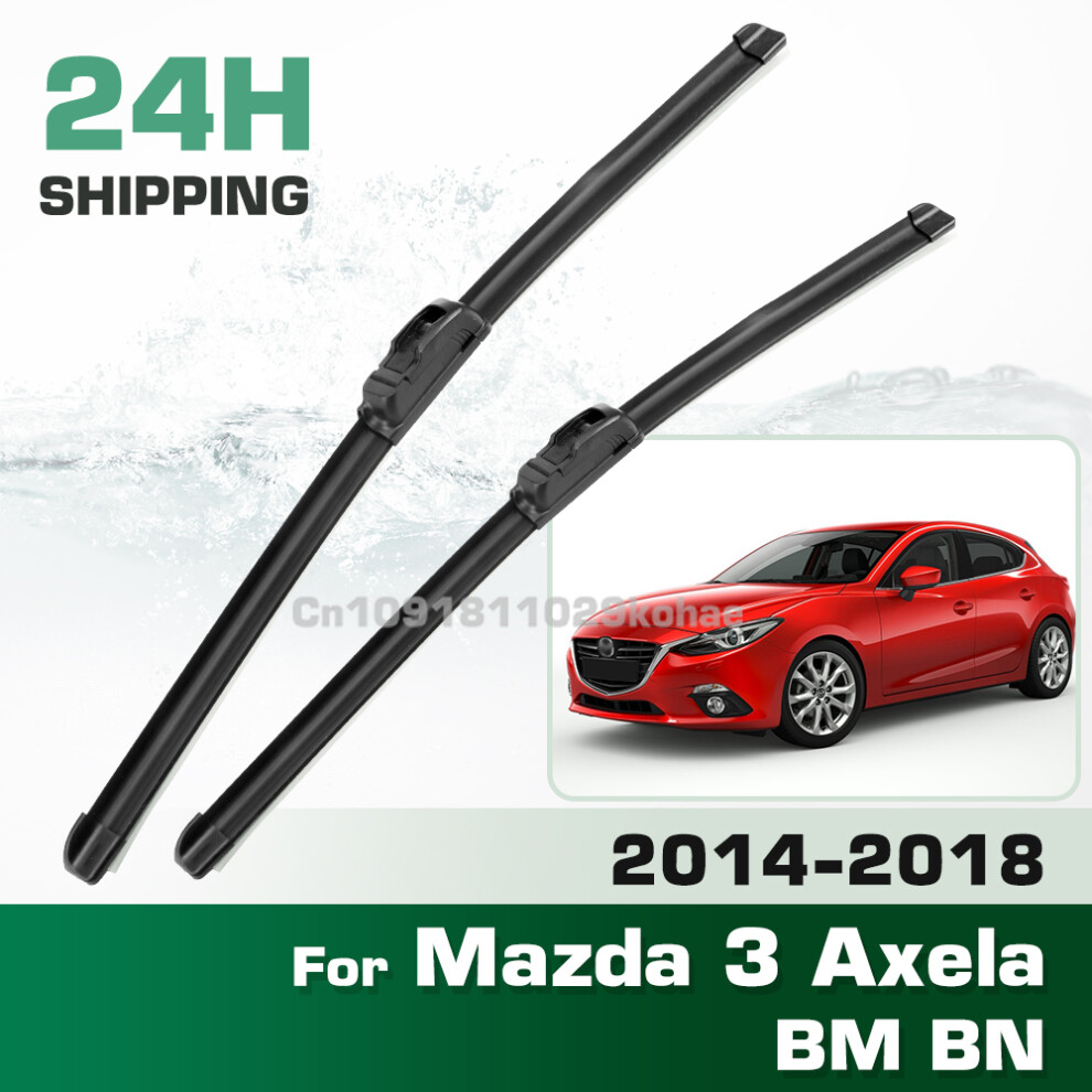 For Mazda 3 Axela Bm Bn 2014-2018 2015 2016 2017 Lhd&Rhd Front Wiper Blades Windshield Windscreen Window Brush 24" 18" 6935159274986