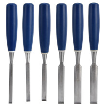 Set di scalpelli per legno da 6 pezzi, acciaio 45#, 5/16-1 in, faggio