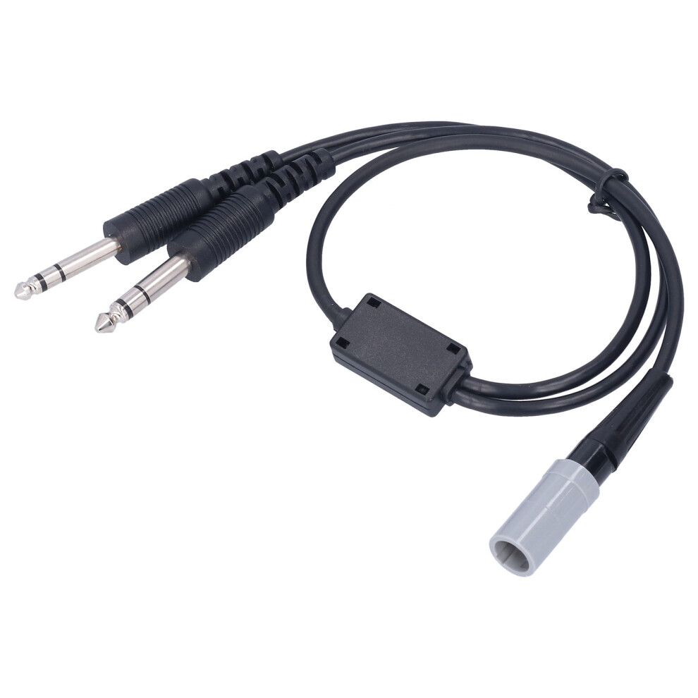 Aviation Headset Adapter 58Cm High Density Sponge Durable For Lemo 6Pin/Ga 2 Plug 4931358095423