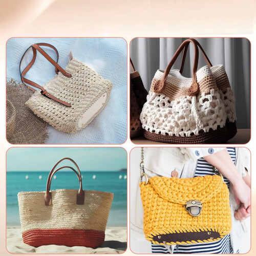 Customizable Crochet Purse Craft Collection Featuring Strong PU 2