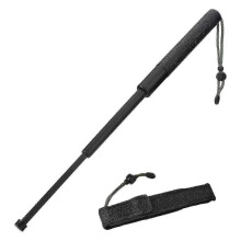 Black Telescopic Hiking Stick 64cm Foldable Anti-Slip Grip