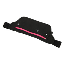 Neoprene Running Waist Bag, Adjustable, 25x12cm, Rose Red