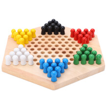 Six-Color Traditional Chinese Checkers Board Ideal for Family Play
