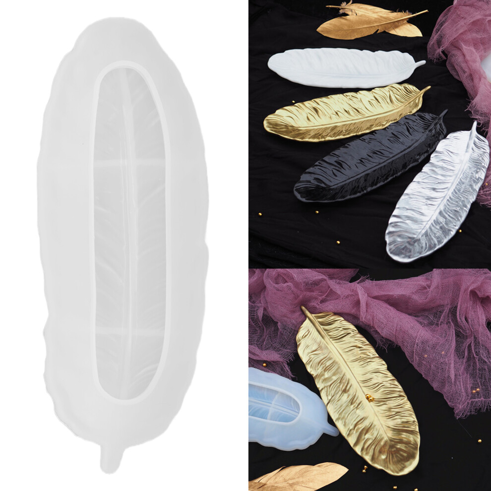 Feather Silicone Resin Mold 24x9x3.5cm Jewelry Jewelry Storage DIY Gifts