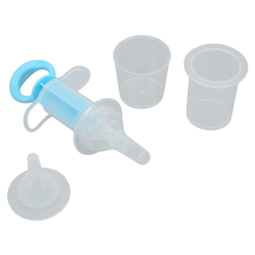 Haustier Hund Katze Medizinspender, Robuster Silikondispenser, Blau 1