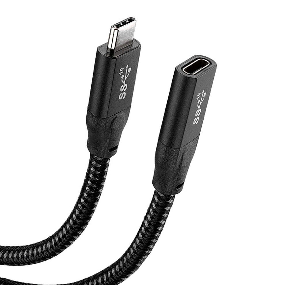 Usb-C 3.1 Gen2 Extension Cable 20Gbps Pd100w 4K Support 0.3M Black 6941358103217