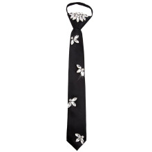 Elegant Unisex Necktie With Dazzling Rhinestones Soft Polyester